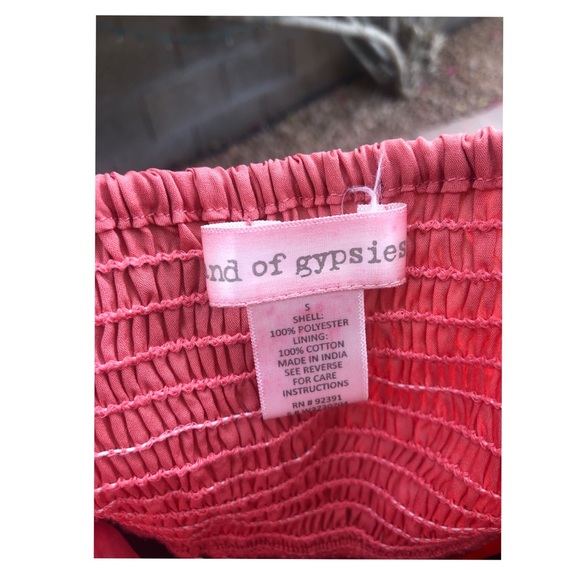 Band of Gypsies Pink & Mint Strapless Dress - Picture 3 of 4